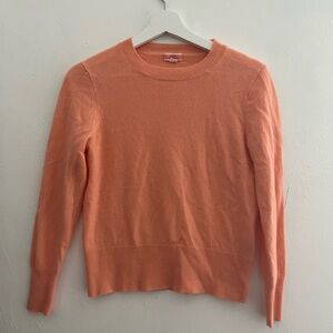 J. Crew Women’s 100% Cashmere Crewneck Sweater Peach Pink Quiet Luxury M